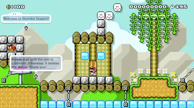 Illustration for article titled Clever Mario Maker Levels Contain Dialogue And JRPG Menus